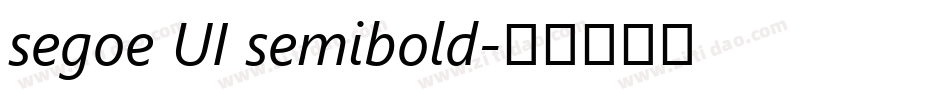 segoe UI semibold字体转换